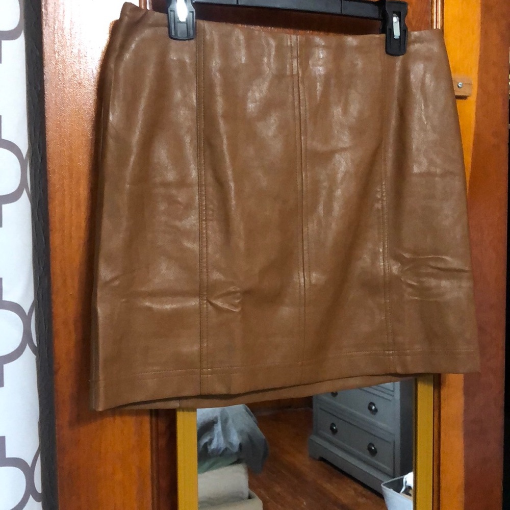 Faux Leather Skirt